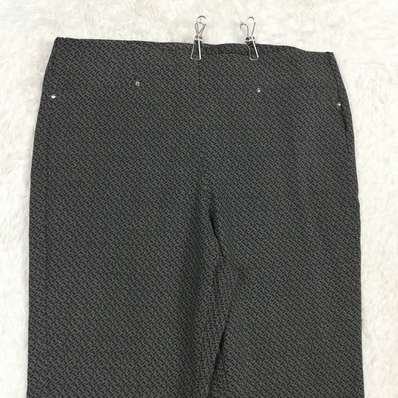 Rafaella Womens Pants Legging Gray Black Geometric Pull On High Rise Stretch 12 - Picture 8 of 10
